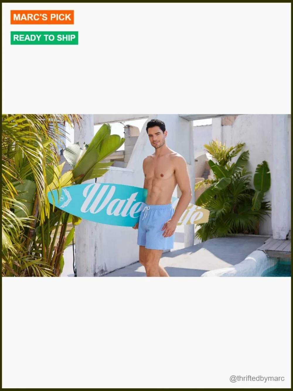 Men's Quick Dry Swim Trunks with Pockets UPF 50+